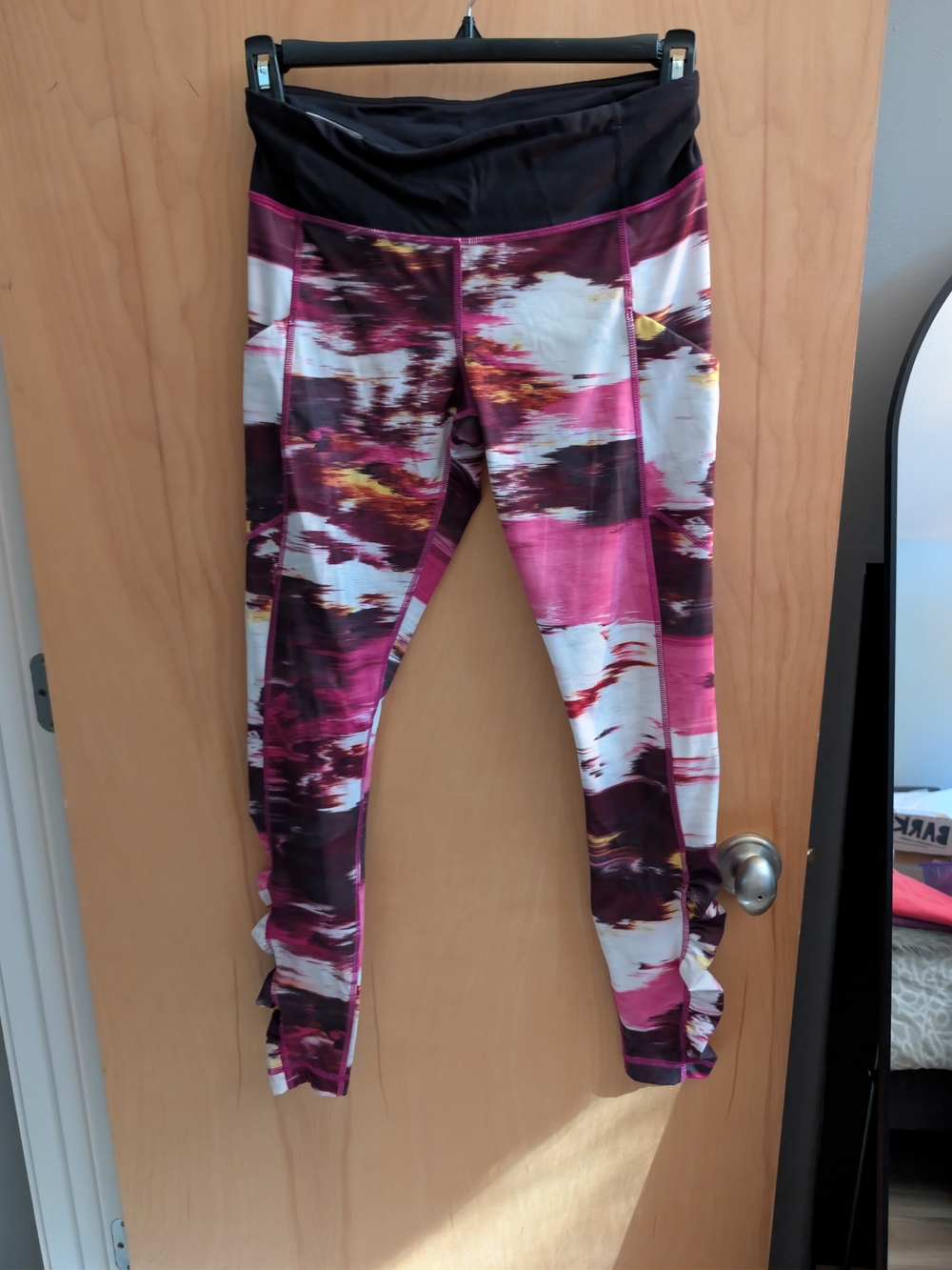 lululemon athletica Pink, White & Black Abstract Print Leggings